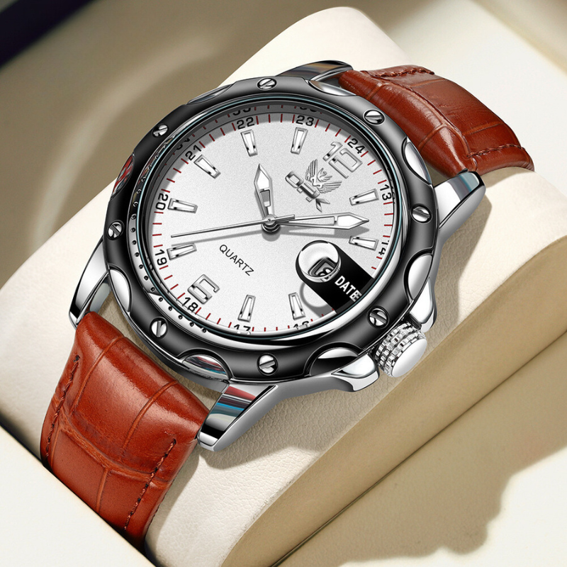 VT-Reloj de pulsera correa de cuero - Estilo Casual