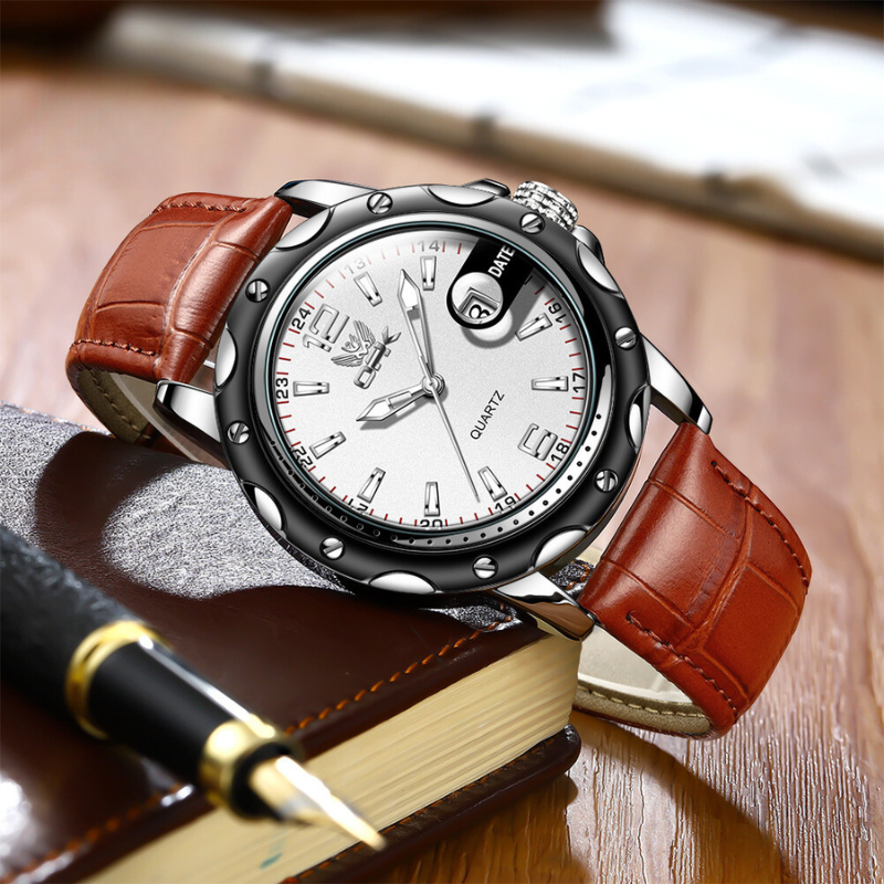 VT-Reloj de pulsera correa de cuero - Estilo Casual