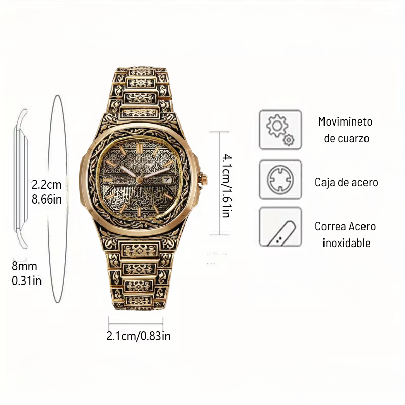 Reloj Dorado de Lujo para Hombre