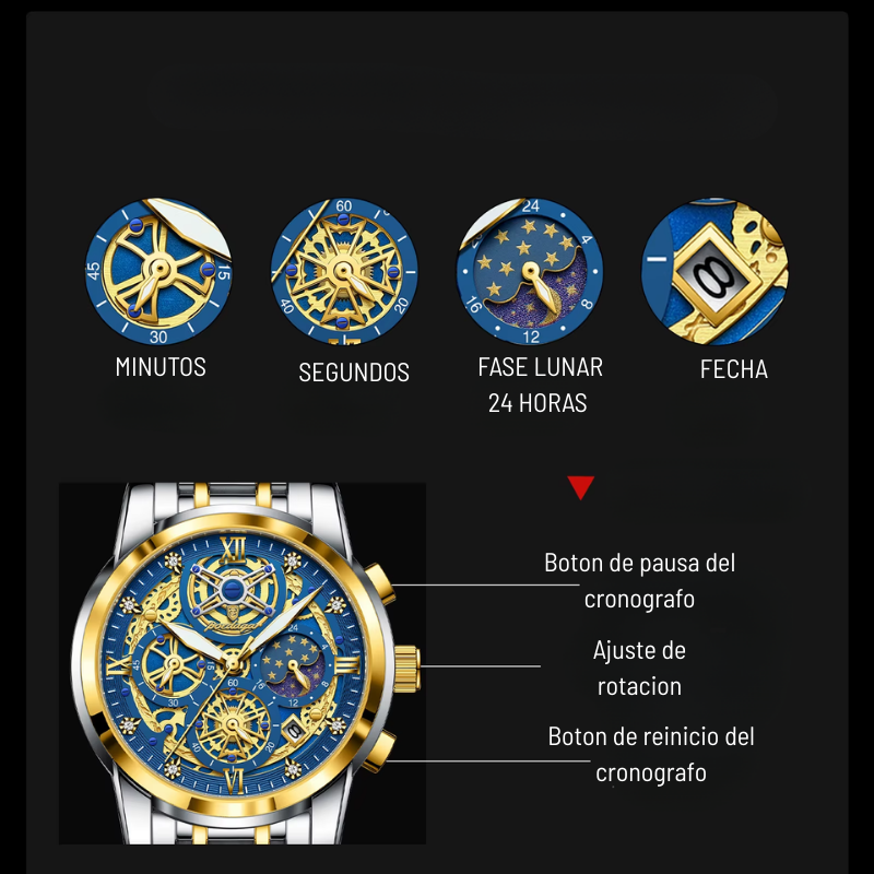 Reloj de cuarzo original de estilo hueco