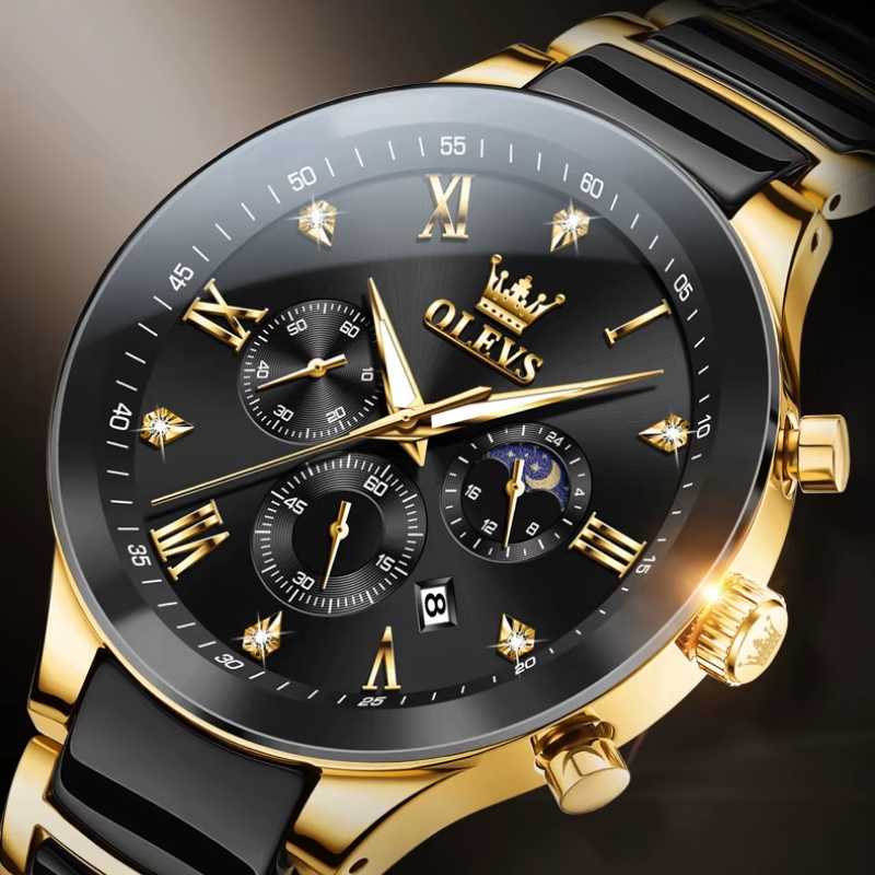 Reloj de Cuarzo Fase Lunar - 9512