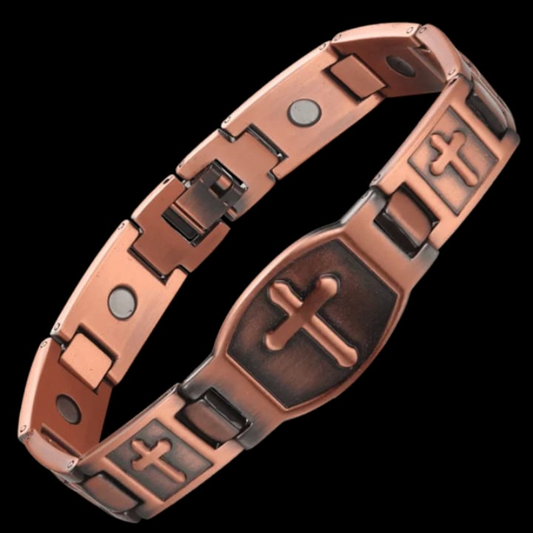 Pulsera Magnética de Cobre (Diseño Cruzado)