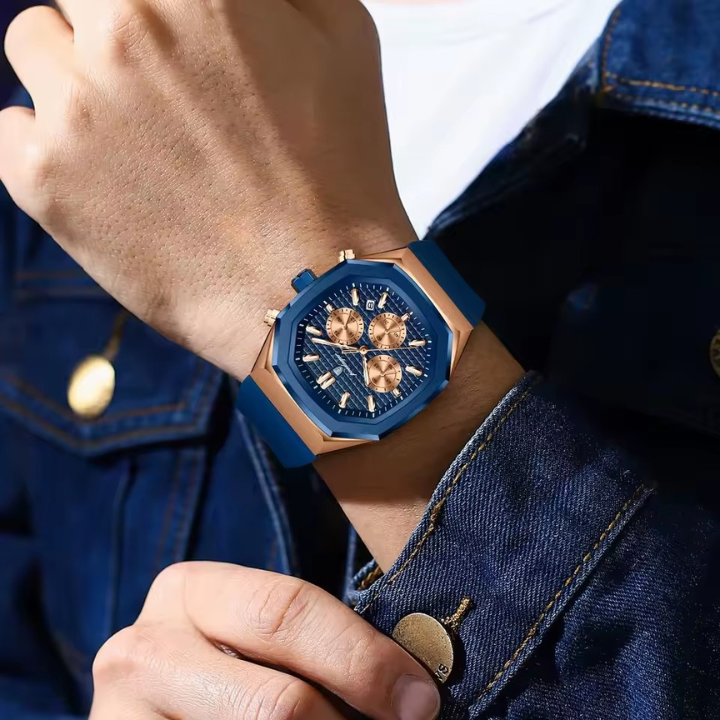 Reloj Octogonal de Negocios para Hombre