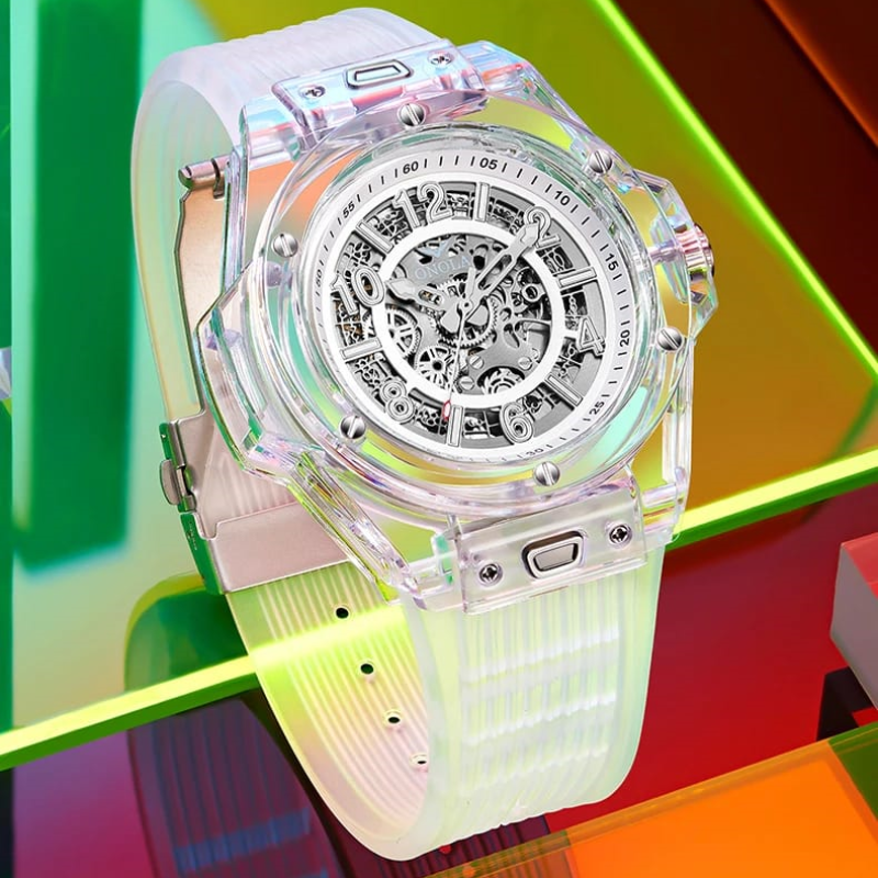 Reloj Automático Transparente