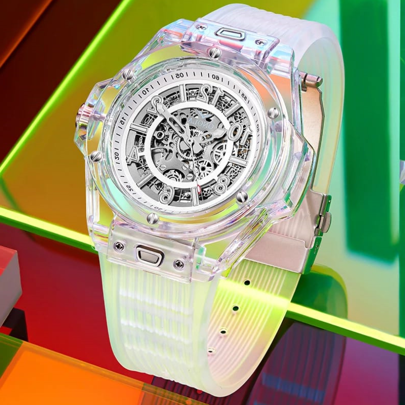 Reloj Automático Transparente