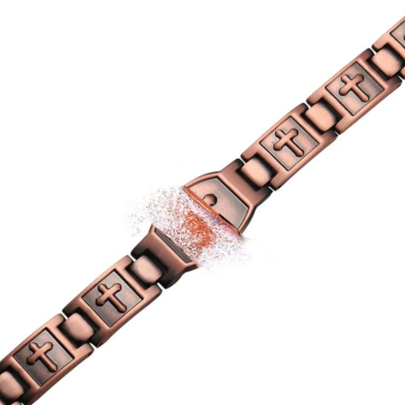 Pulsera Magnética de Cobre (Diseño Cruzado)