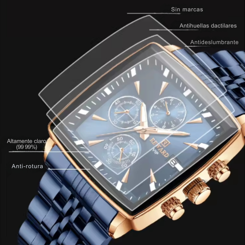 Reloj  Rectangular RD60 Blue